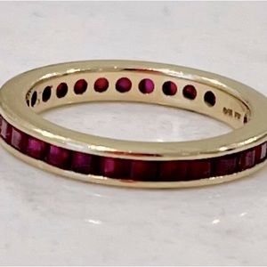 Ruby Eternity Band, 18K Solid Yellow Gold